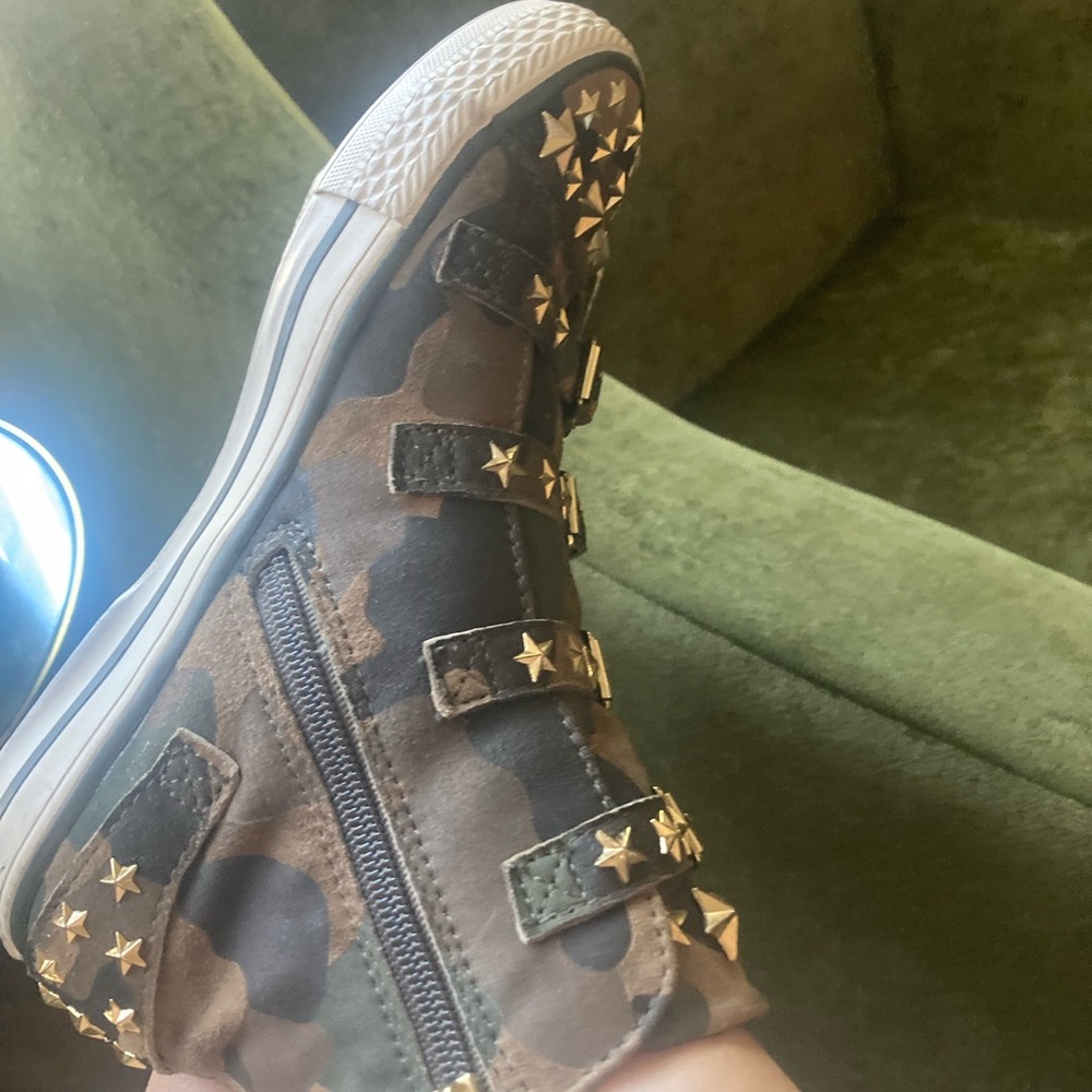 Ash limited Camouflage Star Stud Buckle Boots in Green and Black - Picture 8 of 8